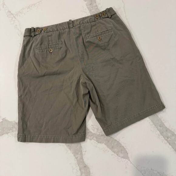Talbots Petites The Perfect Chino Short Womens 10P Olive Green Minimalist Preppy - Picture 5 of 7